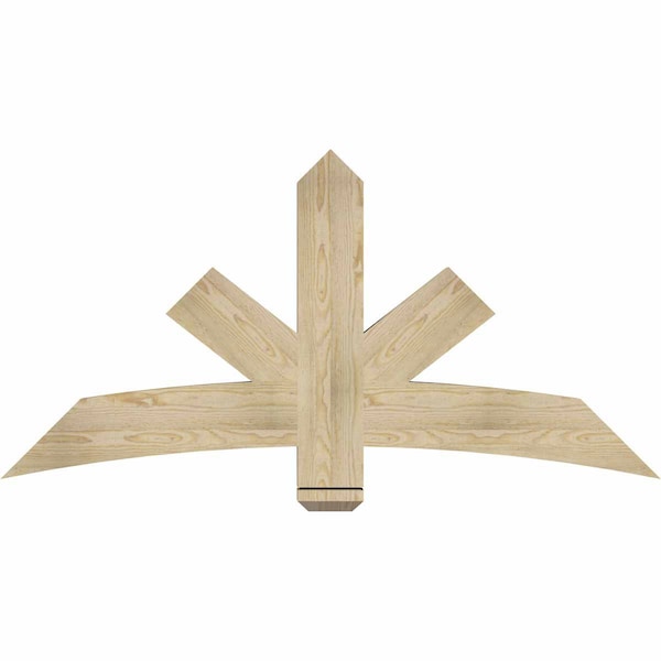Ekena Millwork Alberta Rough Sawn Timber Gable Bracket, Douglas Fir, 60"W x 30"H x 4"D x 6"F, 12/12 Pitch GBW060X30X0406ALB00RDF - main